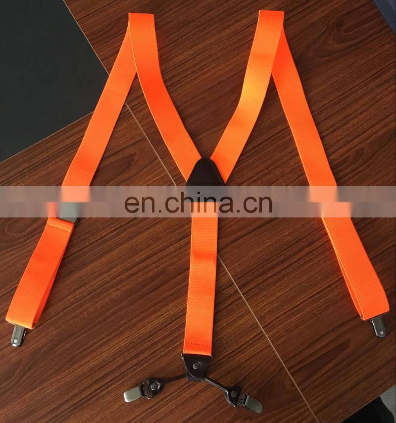 2017 men's fashion suspenders 4 clips suspenders