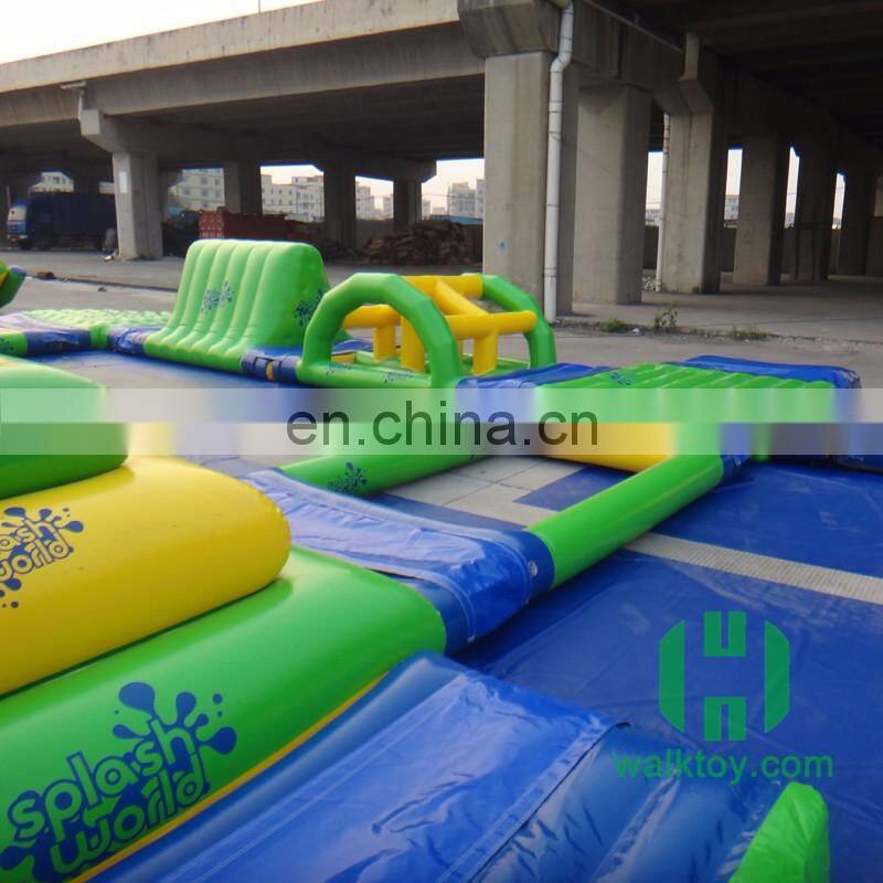 Durable 0.9mm pvc large inflatable water park giant floating aqua park