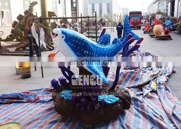 Fiberglass Animal Model Cartoon Shark Statue
