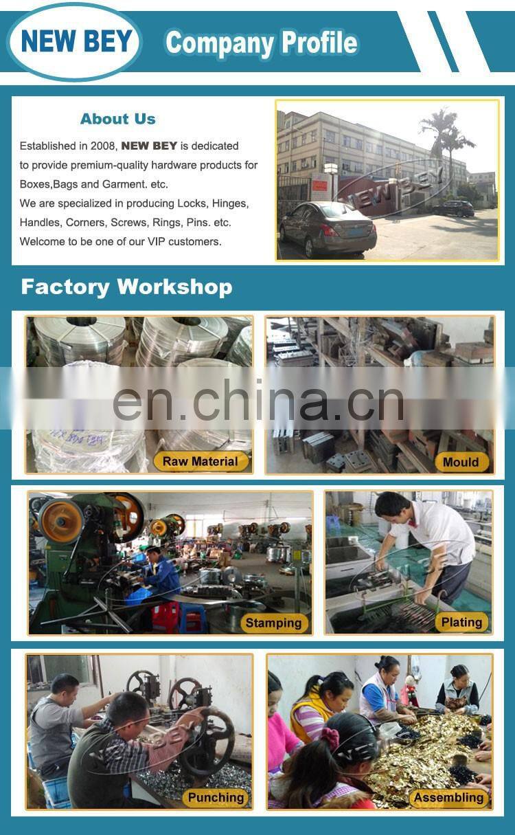 Custom design golden metal box hardware,gift box lock