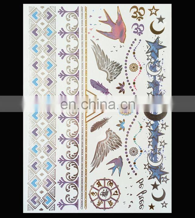 Metallic Gold Temporary Finger Tattoo Sticker