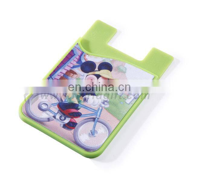 Promotional Mobile Phone Case Pocket Soft Silicone Cell Phone Wallet Card Holder Wallet