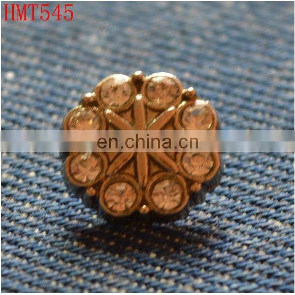 fashion acryllic decorate diamond metal denim rivets