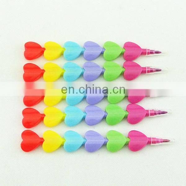 stacking crayon 5 colors butterfly shaped stacker crayon