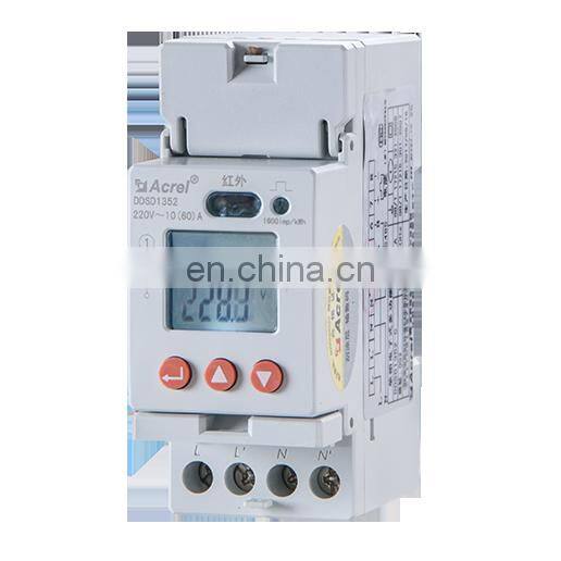 Acrel Single Phase 35mm Standard Din Rail Mounting Electronic Energy Meter With RS485 /Modbus -RTU