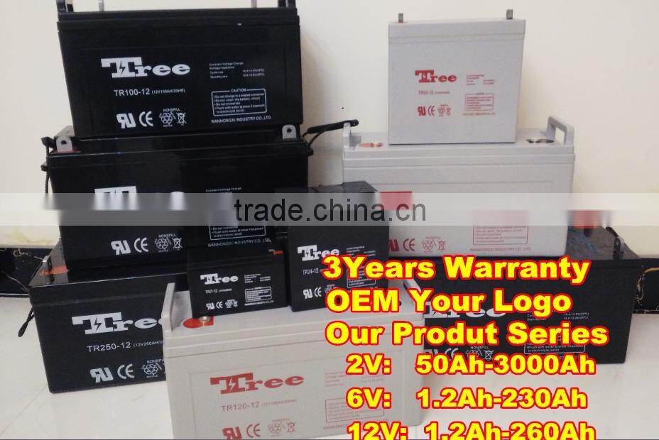 2016 hot sale battery 12v AGM battery, deep cycle 12v 200ah battery Chinese Factory