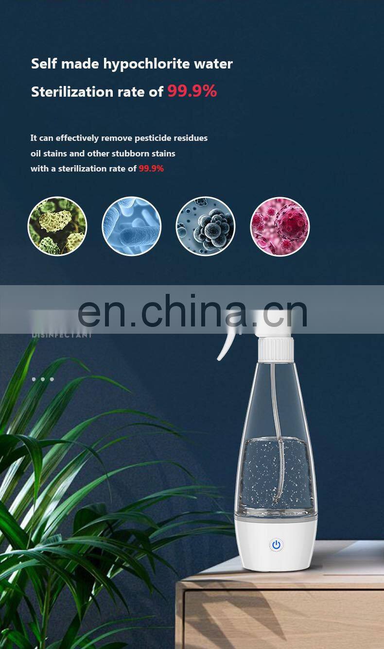 2020 Household Portable Disinfector Liquid Spray Portable Disinfection Water Maker
