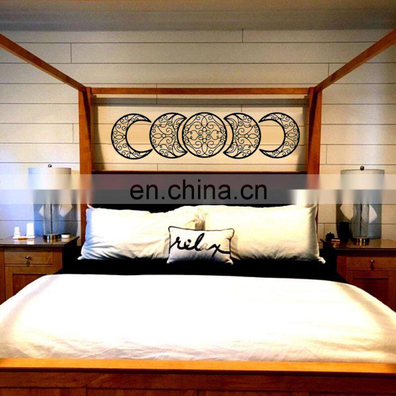 popular wood half moon hanging wall floating shelf for home decoration