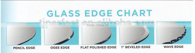 modern american furnitue tempered glass and chrome leg glass dining table