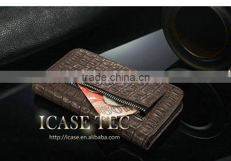 2015 New Crocodile For Samsung Galaxy S6 Case, Flip Case for samsung S6 9200 Leather Case, Most popular cell phone case