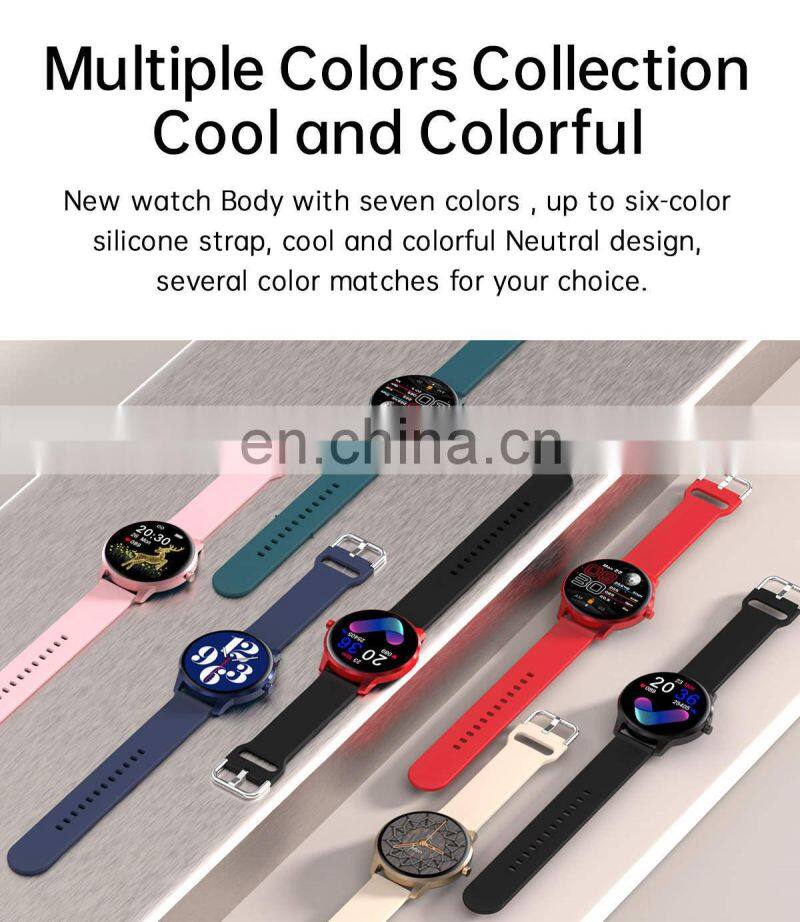 LW29 Women Men Smart Watch Message Reminder Sleep Monitoring Music Player Exercise Heart Rate Smart Watch Round Shape