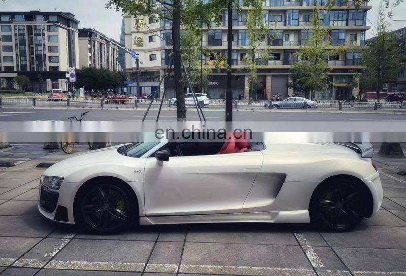 Runde Half Carbon Or Resin Material For 2008-2016 Audi R8 REGULA Style Body Kit Front Bumper Side Skirt Rear Bumper Spoiler