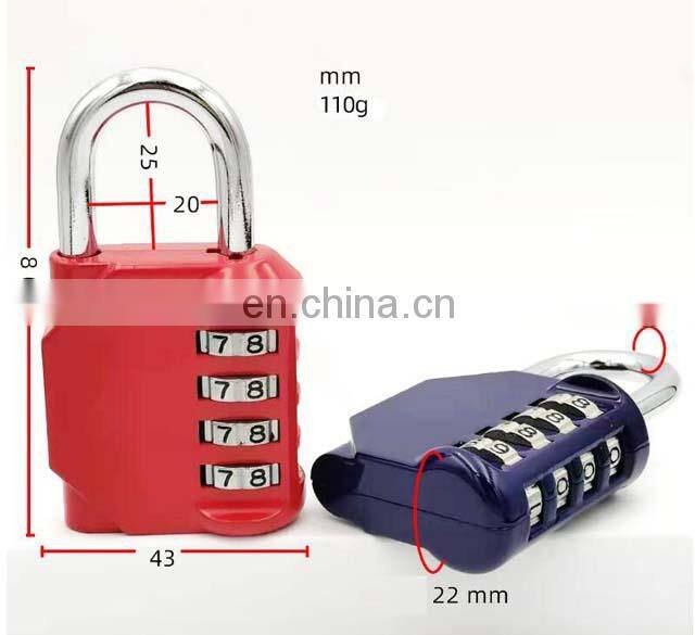 Promotional Travel Luggage Padlock Gym Lock 4 Digital Combination Lockers For Gym Padlock