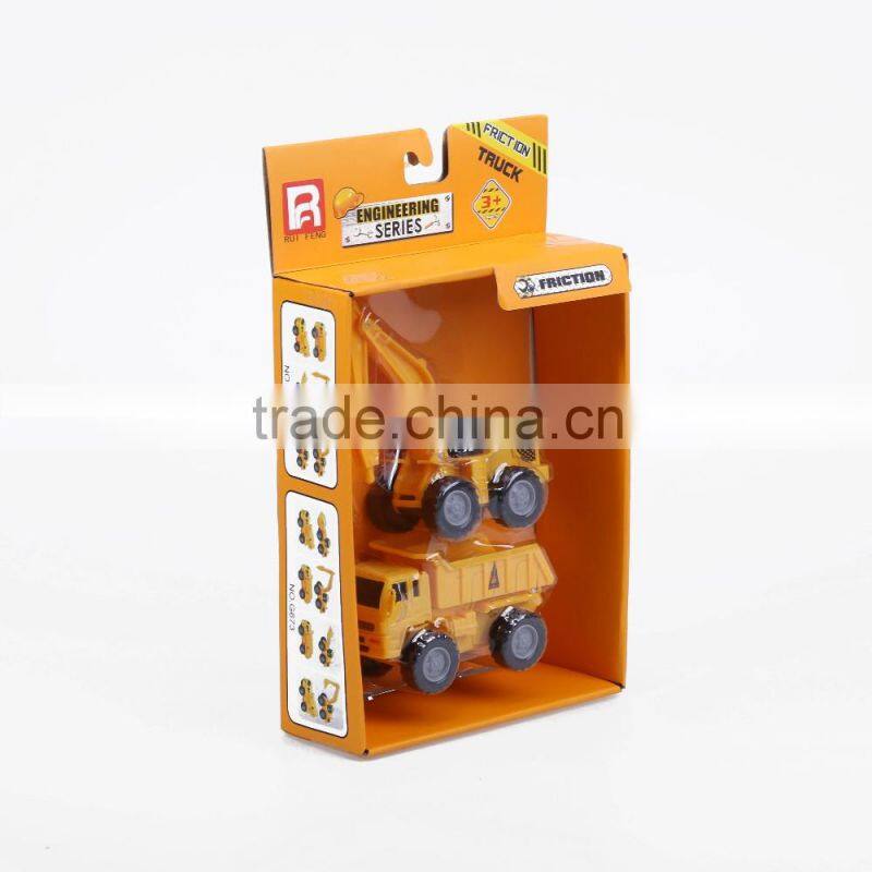 Hot Sell Friction 2 In 1 Construction Trucks Playset