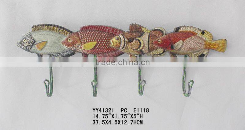 wholesale cheap metal wall four-hooks for home and bar use