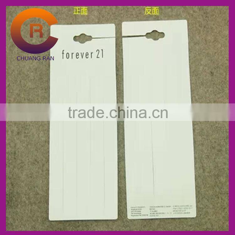 Custom plastic logo printed hair bow headband hair clip display cards