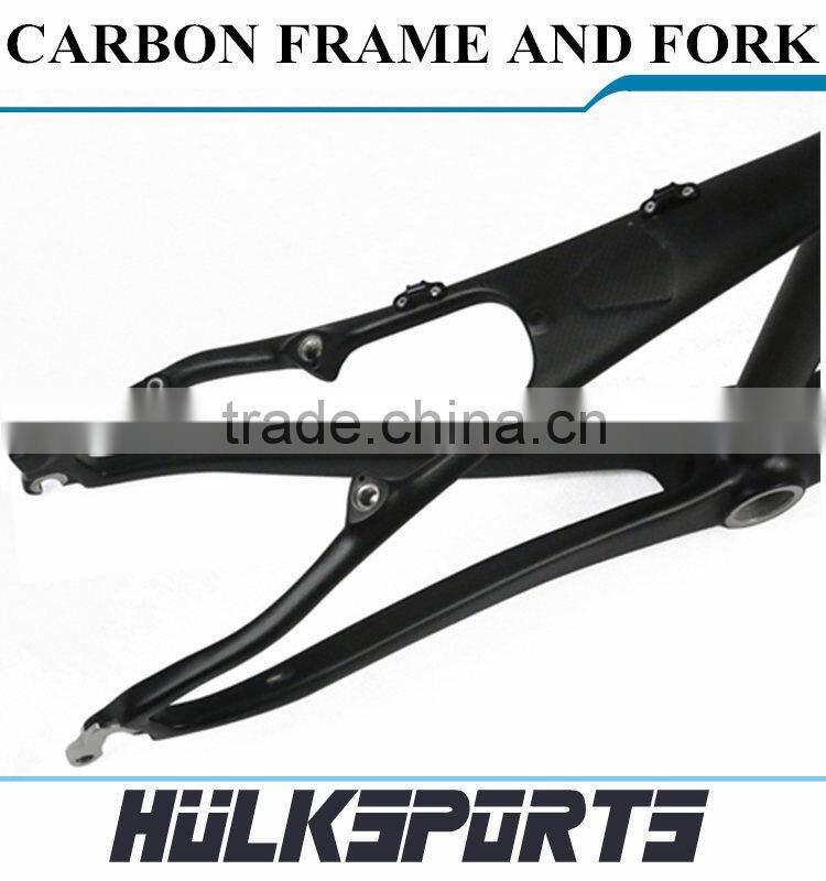 high quality cheap 20inch BMX Carbon bicycle frame carbon Fork Carbon BXM frame