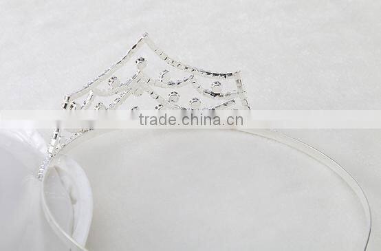 Silver Crystal Rhinestone Royal Princess Wedding Bridal Pageant Prom Tiara Crown