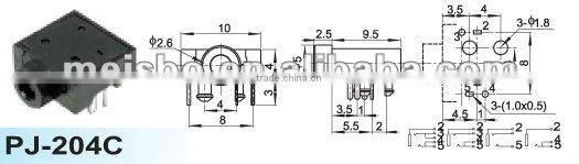 3.5mm female dual phone jack