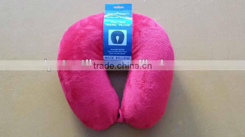 U shape design cheap soft car travel neck rest pillow