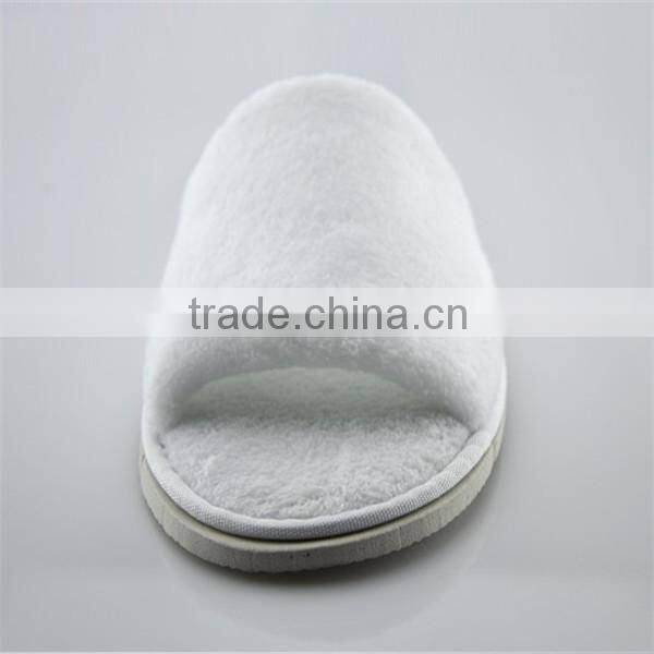 2014 White Washable Cheap Indoor Guest Personalized Hotel Slippers