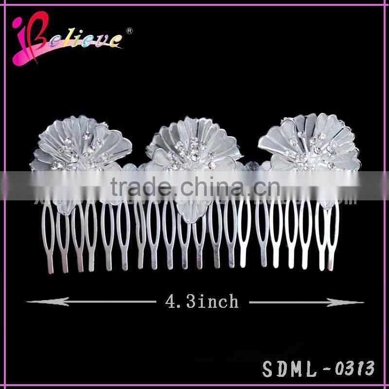 2015 Popular hair jewelry flower diamond hair comb wedding hair accessories