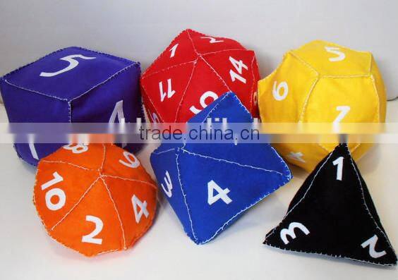 plush dice toys/cheap plush dice toys/hot sale from china