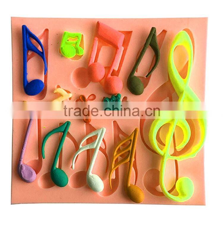 3D musical note Silicone Cake Mold wedding bread baking Tool Soap chocolate Mold