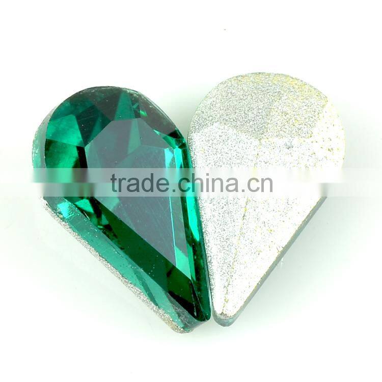 Crystal fancy droplet glass stone