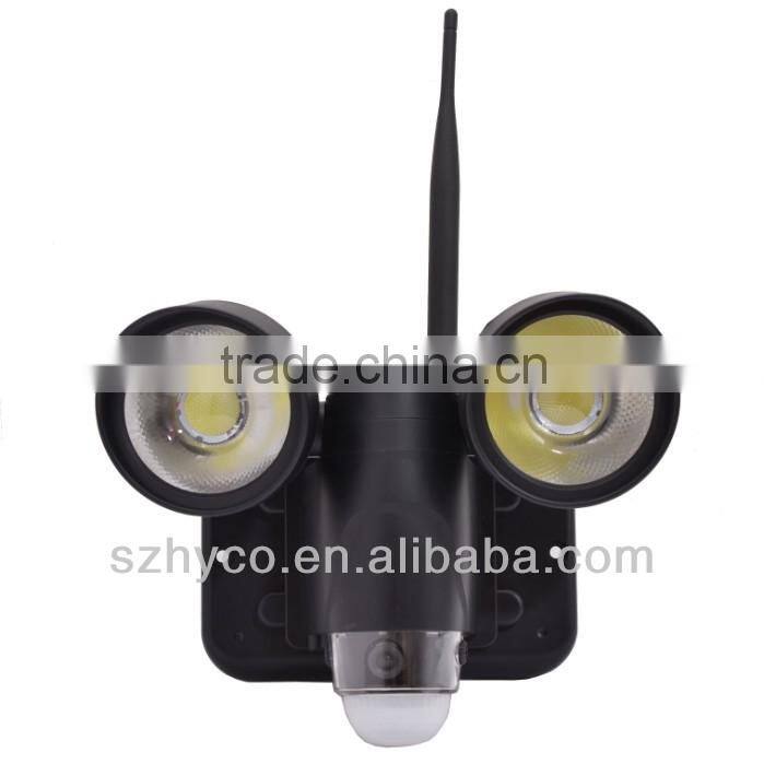 PIR Motion detection p2p outdoor wifi hidden camera with floodlight