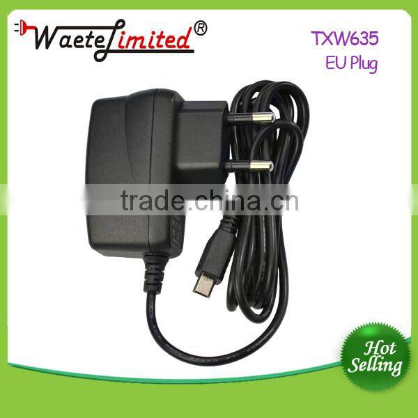 EU common 6w shapely adapter with cable and AC90V-240V 47-63Hz