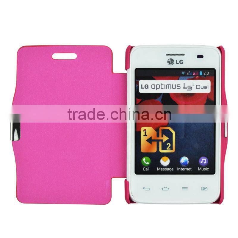 Book style Lichee Texture Leather cover case for LG P715 Optimus L7 II