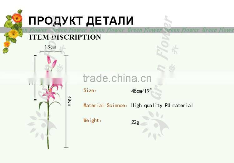 2016 Wholesale mini lily Artificial Flowers Real Touch Bouquet Wedding Bridal Home Declarative flowers