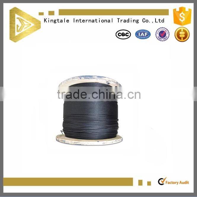 6.0mm Black PVC Coated Steel Cable with loop and Swaged Fittings