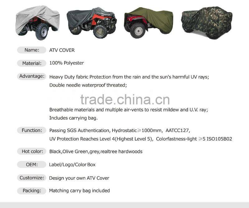 outdoor polyester fabric atv cover