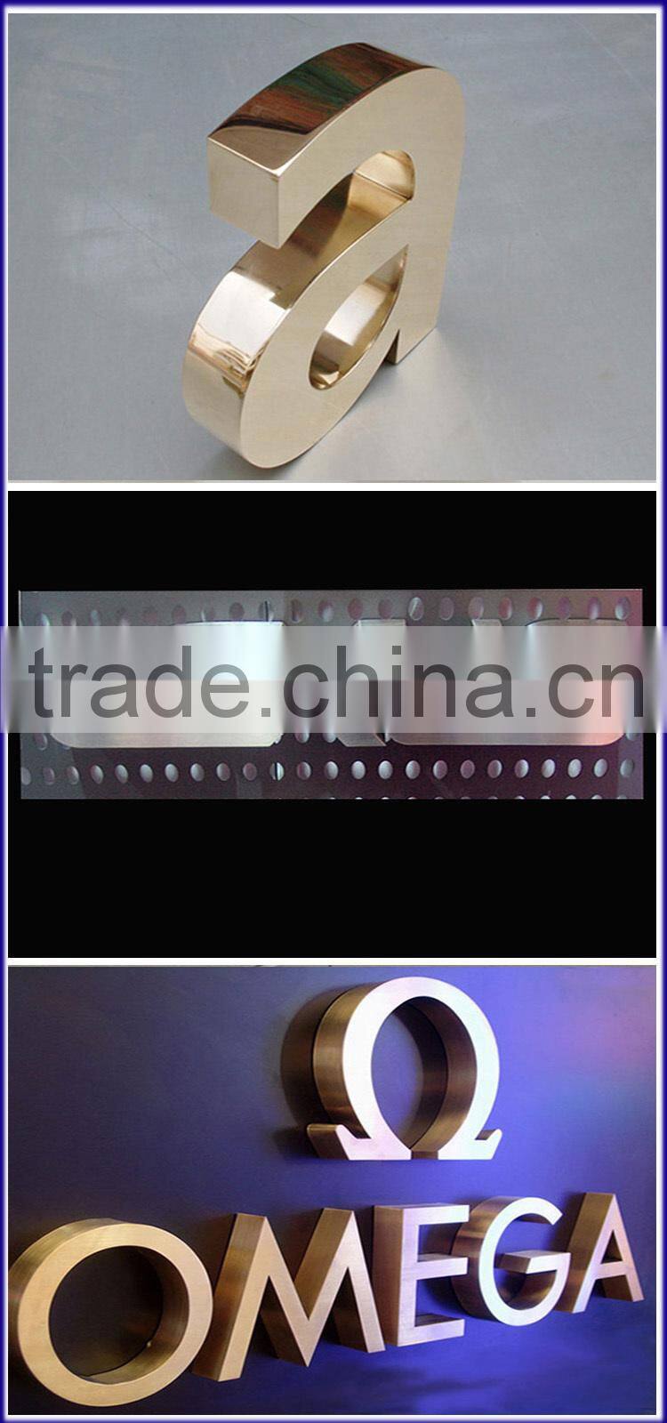 Wholesale perfect effect waterproof stainless stell building signs