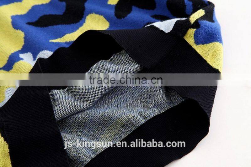 Woman sweater round neck long sleeve newest fashion jacquard pullover