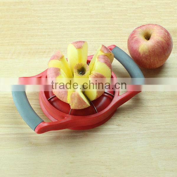 Kitchen Helper Rubber Handle Stainless Steel Fruit Cutter