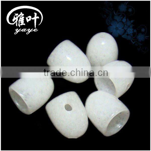 Natural Gemstone Color White Headset Earplug