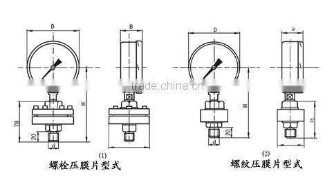 hose connection pressure gauge