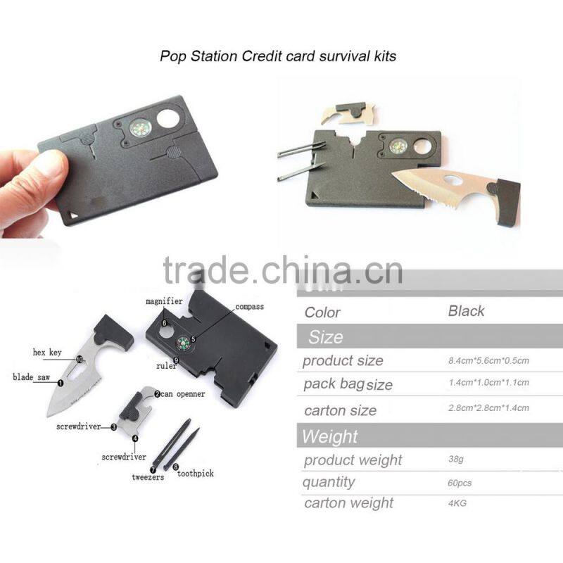 45 in 1 Hot credit card survival kits/survival kits with box