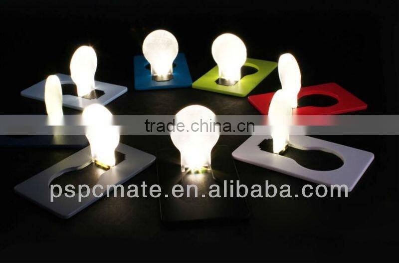 portable pocket led card light lamp
