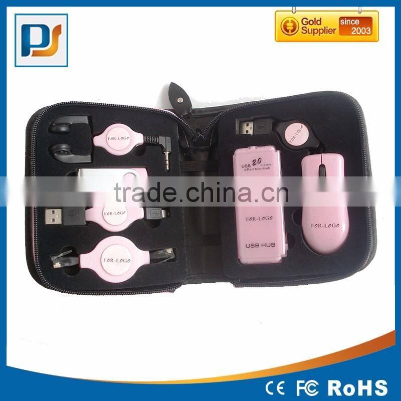 NEW Laptop Essentials Kit usb flash drive Mouse HUB Earphones Retractable Cabels