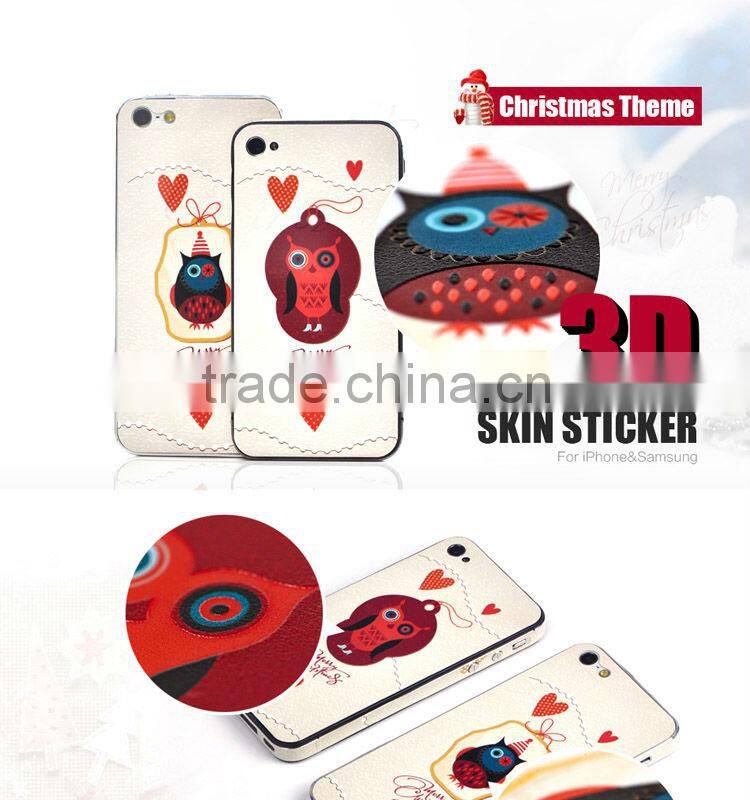 2013 for samsung S4 galaxy 3d skin cover with Christmas theme