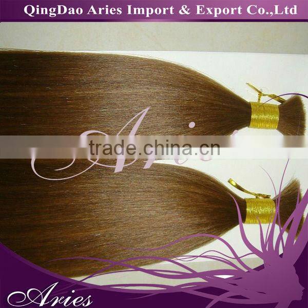 100% brazilian hair bulk silk straight, natural color, top quality