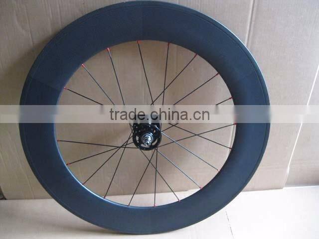carbon bicycle wheel with hubs and clincher 88mm superlight carbon fixed gear front tubular wheel set basalt braking