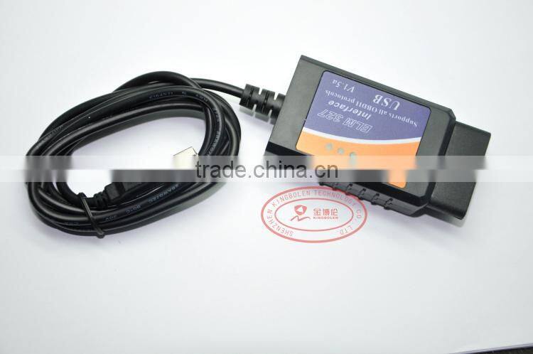 2015 High Quality 3 Years Warranty OBD/OBDII Scanner ELM 327 Car Diagnostic Scanner ELM327 USB Diagnostic Scanner
