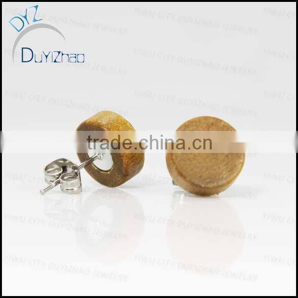 latest fashion cheap wood stud earrings