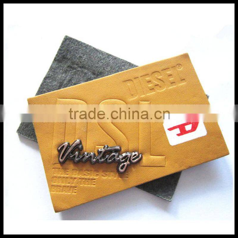 Custom Embossed Leather Patch for Casual Jacket/jeans