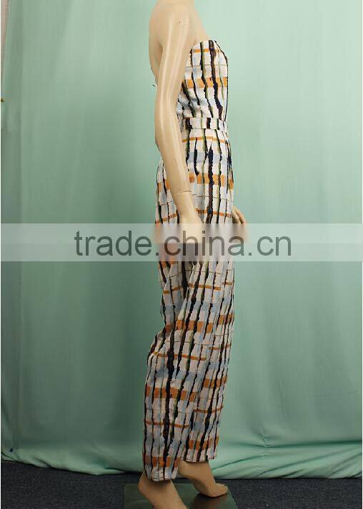 2016 summer Strapless new style sleeveless casual fashion jumpsuit for women DP150732409